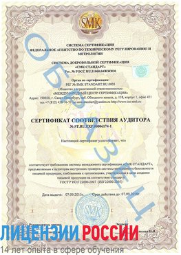 Образец сертификата соответствия аудитора №ST.RU.EXP.00006174-1 Балашов Сертификат ISO 22000