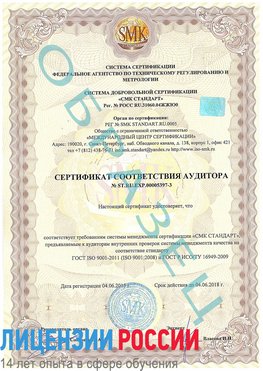 Образец сертификата соответствия аудитора №ST.RU.EXP.00005397-3 Балашов Сертификат ISO/TS 16949